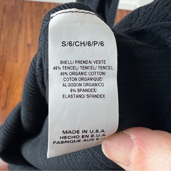 NWT Vitamin A Catalina Midi Tee Black Ribbed Dress Size S - Picture 7 of 7